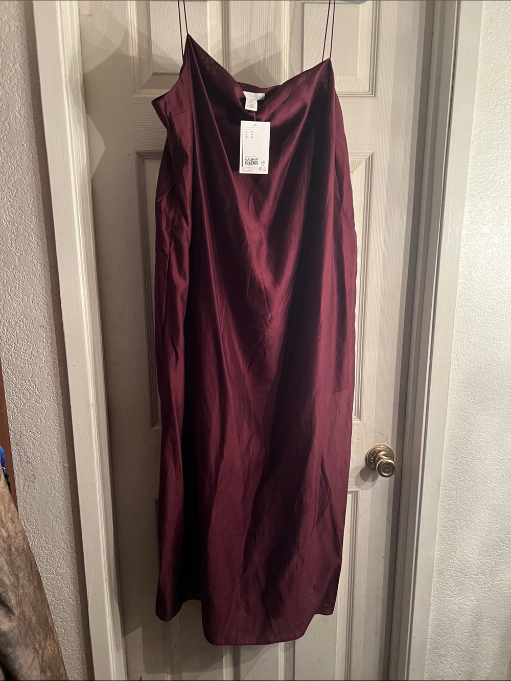 Slip Midi Dress in Deep Wine